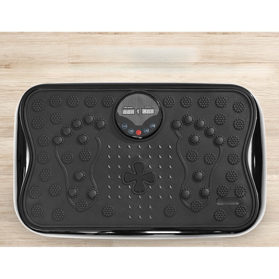Vibration Machine Platform Plate Exercise Fit Gym Home - Black