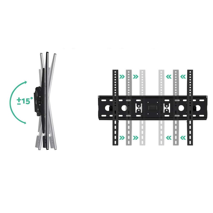 Wall Mount TV Bracket 32 - 60 inch - Black