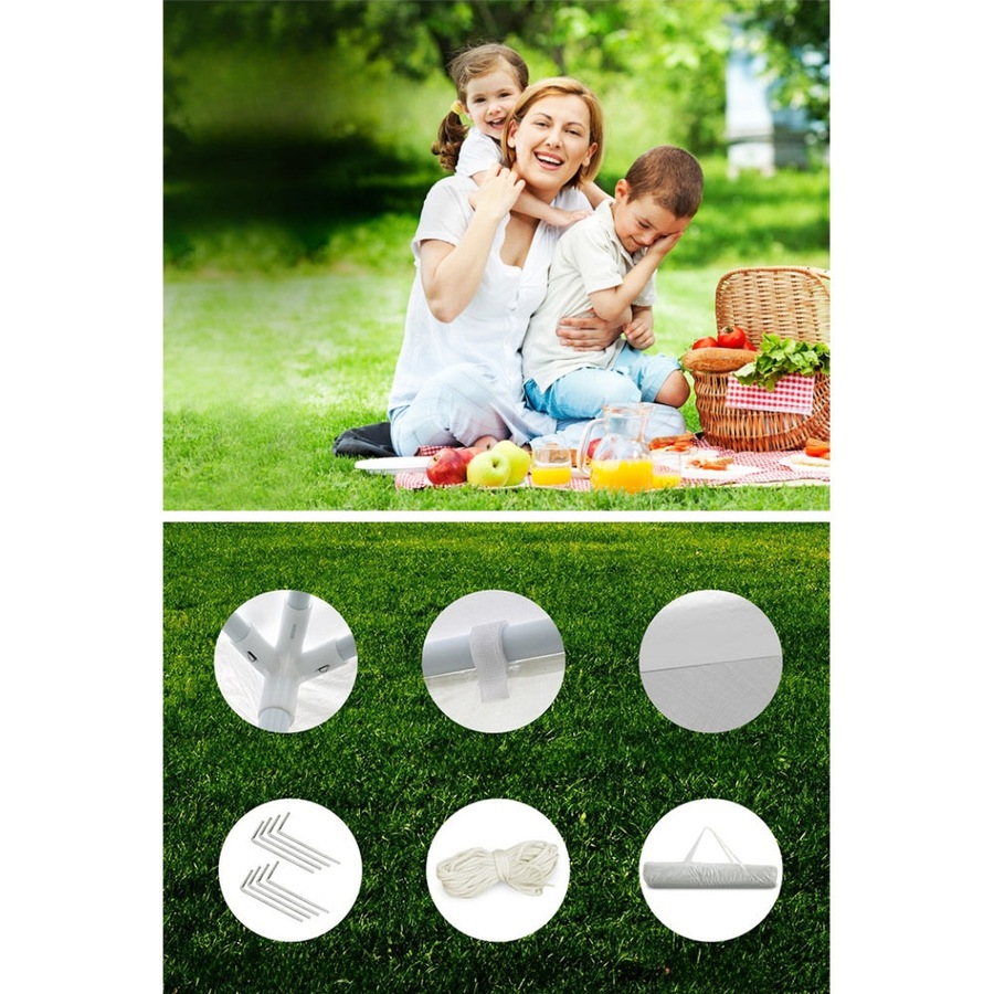 Wedding Gazebo Marquee Party Canopy Camping Tent White - 3x3m