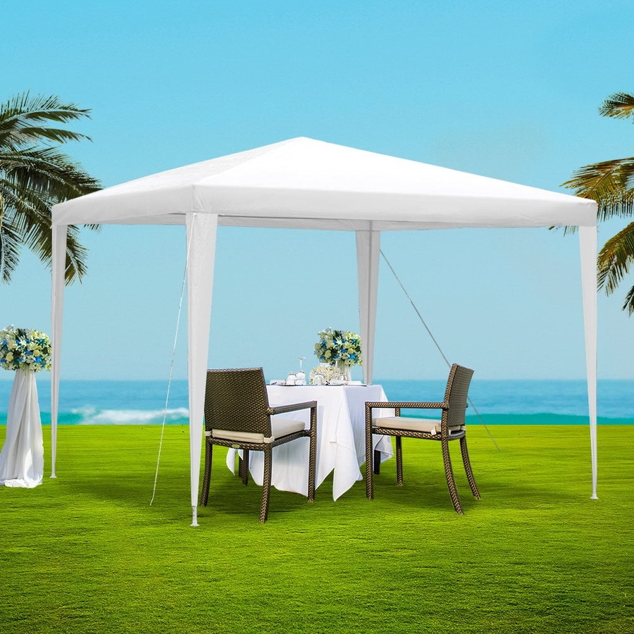 Wedding Gazebo Marquee Party Canopy Camping Tent White - 3x3m