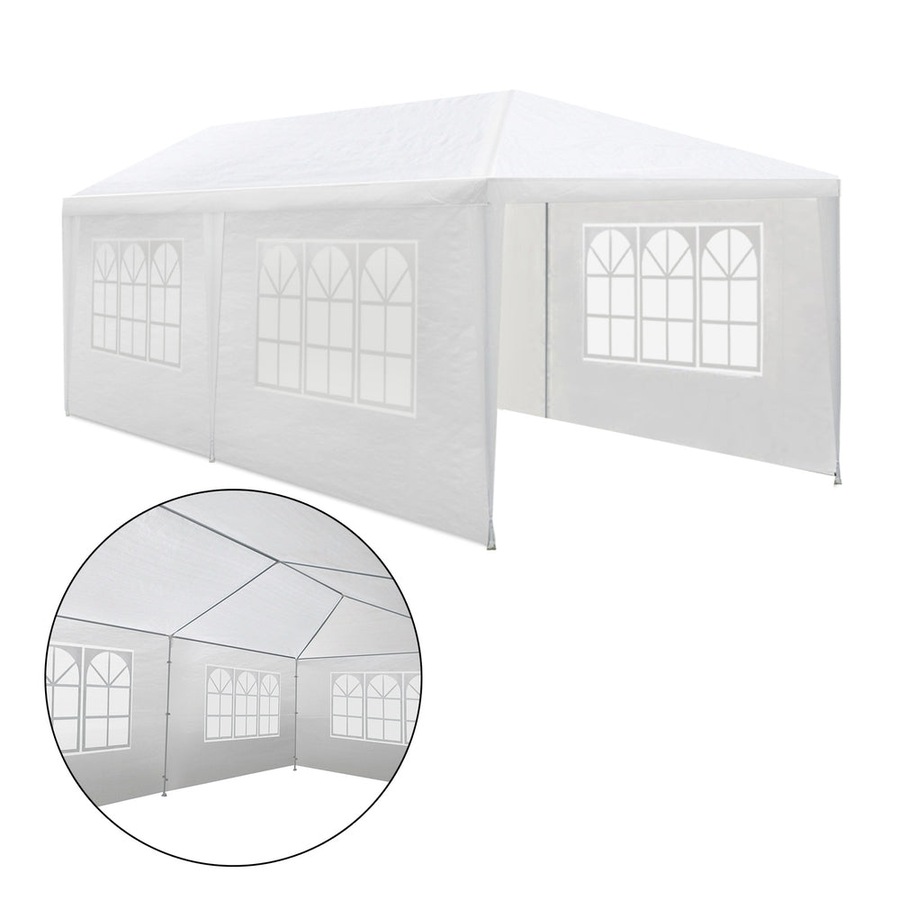 Wedding Gazebo Marquee Party Canopy Camping Tent White - 3x6m