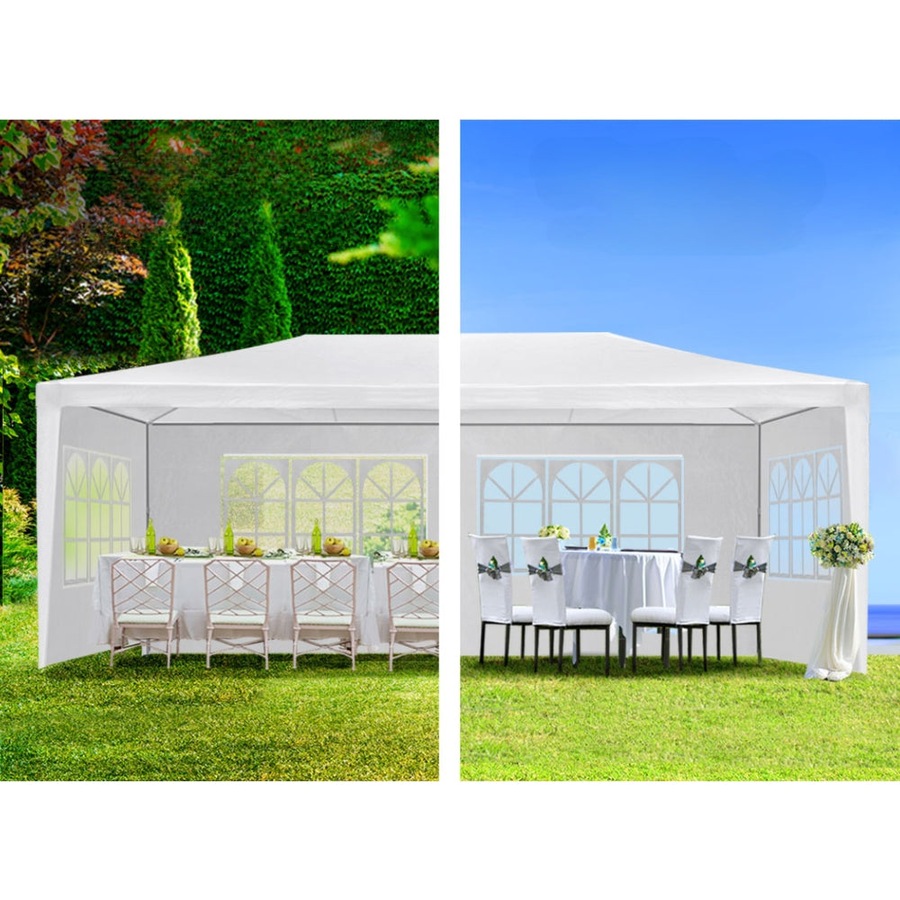Wedding Gazebo Marquee Party Canopy Camping Tent White - 3x6m