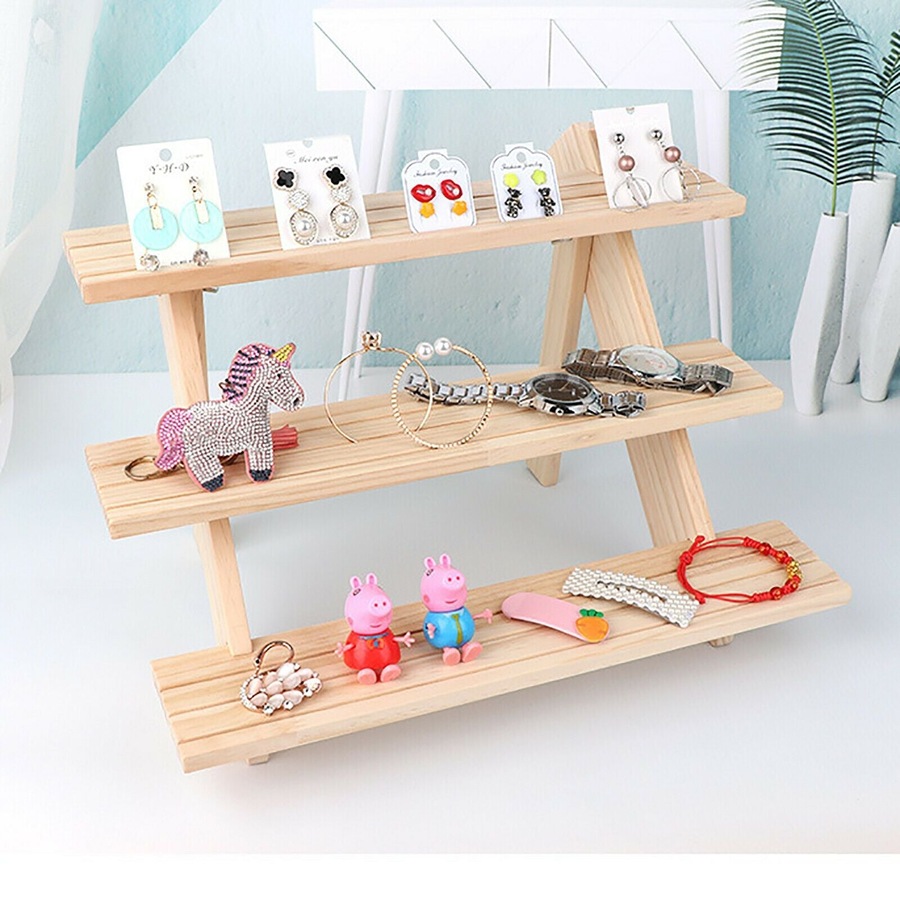 Wooden Jewelry Earring DIsplay Stand Holder Organizer