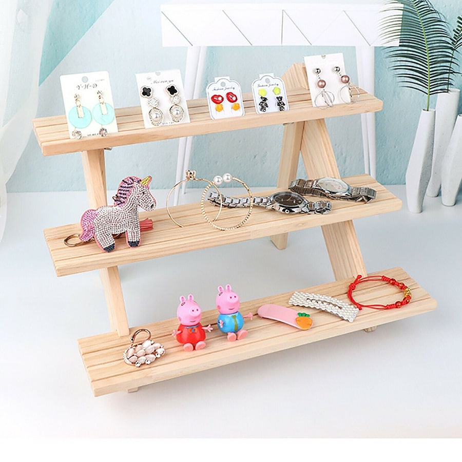 Wooden Jewelry Earring DIsplay Stand Holder Organizer