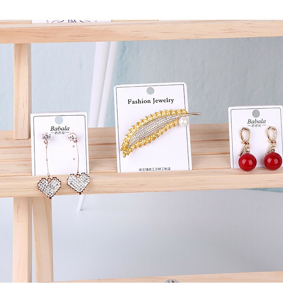 Wooden Jewelry Earring DIsplay Stand Holder Organizer