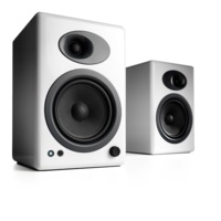 Audioengine A5+ Powered Bookshelf Speakers - Hi-Gloss White