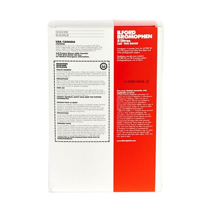 Buy Ilford Bromophen Powder Black & White Paper Developer 5 Litres