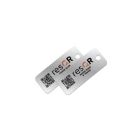 resQR Aluminium Tag Pack (2 x Lost Item Recovery Scratch Resistant Key/Bag Tags)