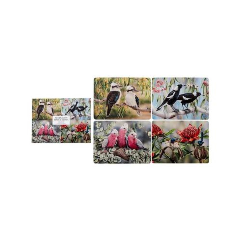 Buy Ashdene Australian Bird & Flora Assorted Placemats 4 Pack MyDeal