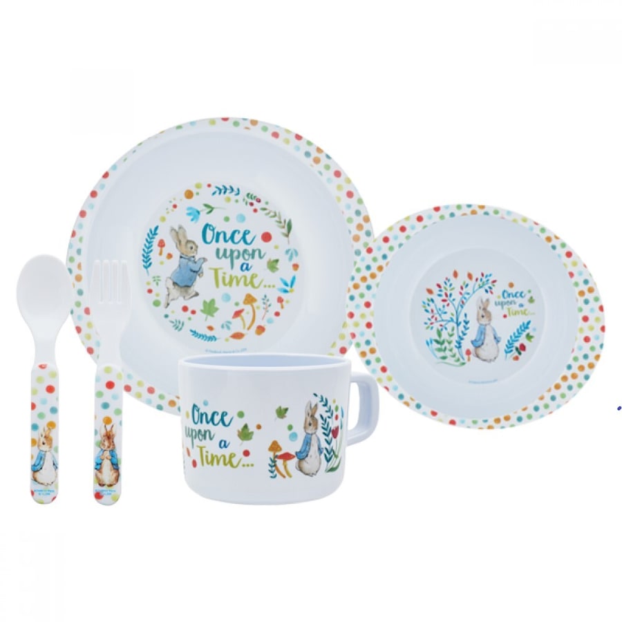 Beatrix Potter Peter Rabbit 5pc Dinner Set - Classic Peter Rabbit