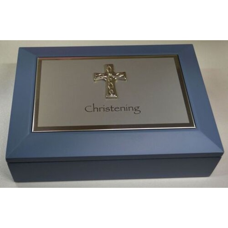 Buy Christening Keepsake Box Blue MyDeal