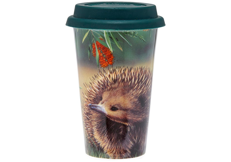 Ashdene Fauna of Australia - Echidna & Finch Travel Mug