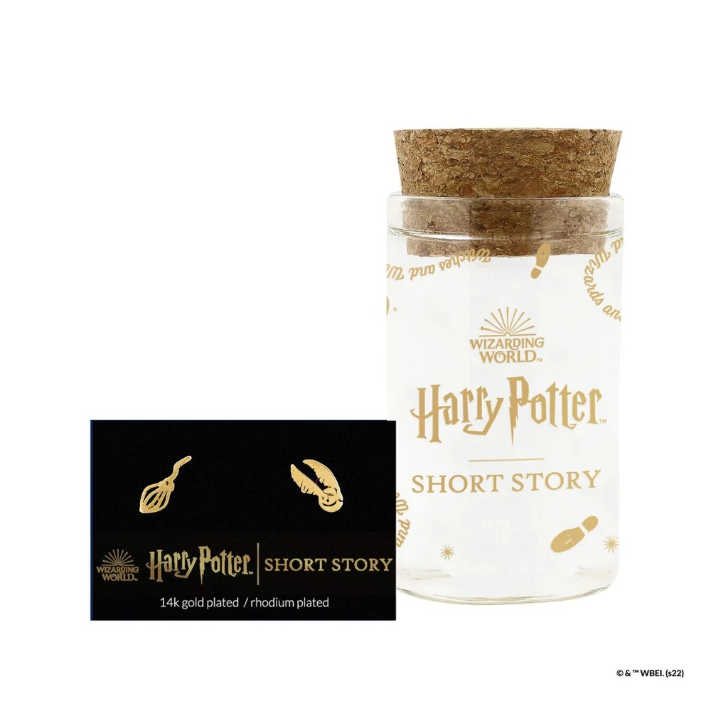 Harry Potter - Boucles D'oreilles Nimbus En Or 14K, Noble Collection, Neuves