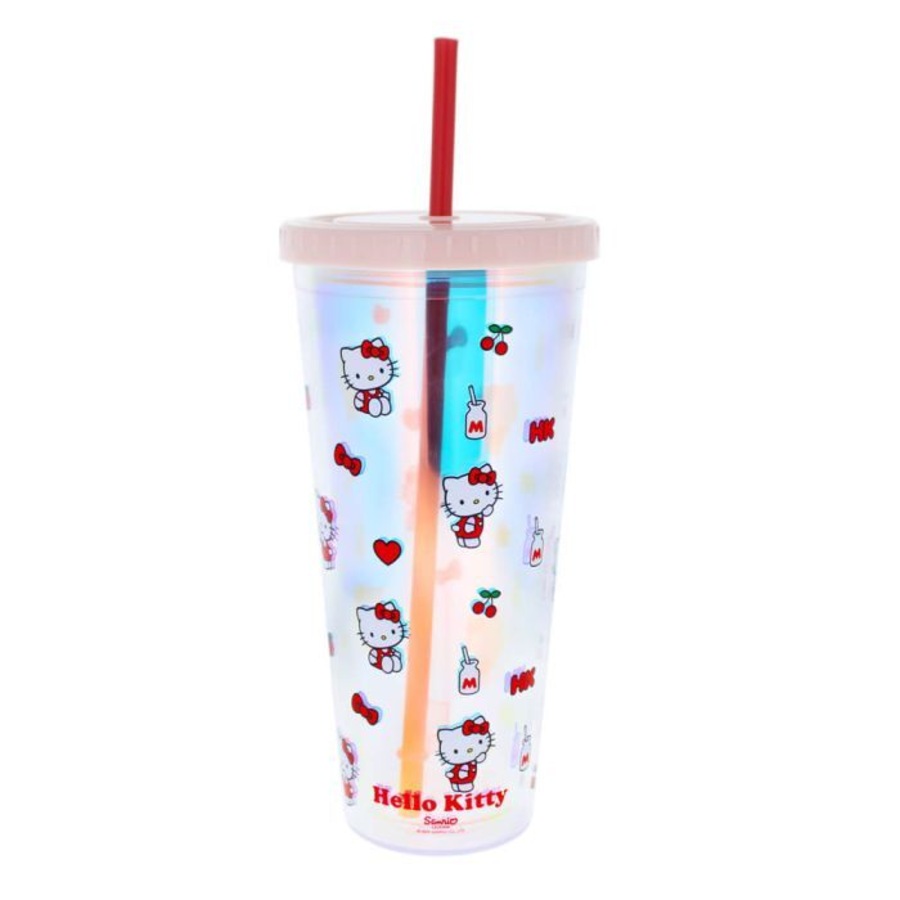 Hello Kitty Pretty In Pink - Beaker & Straw