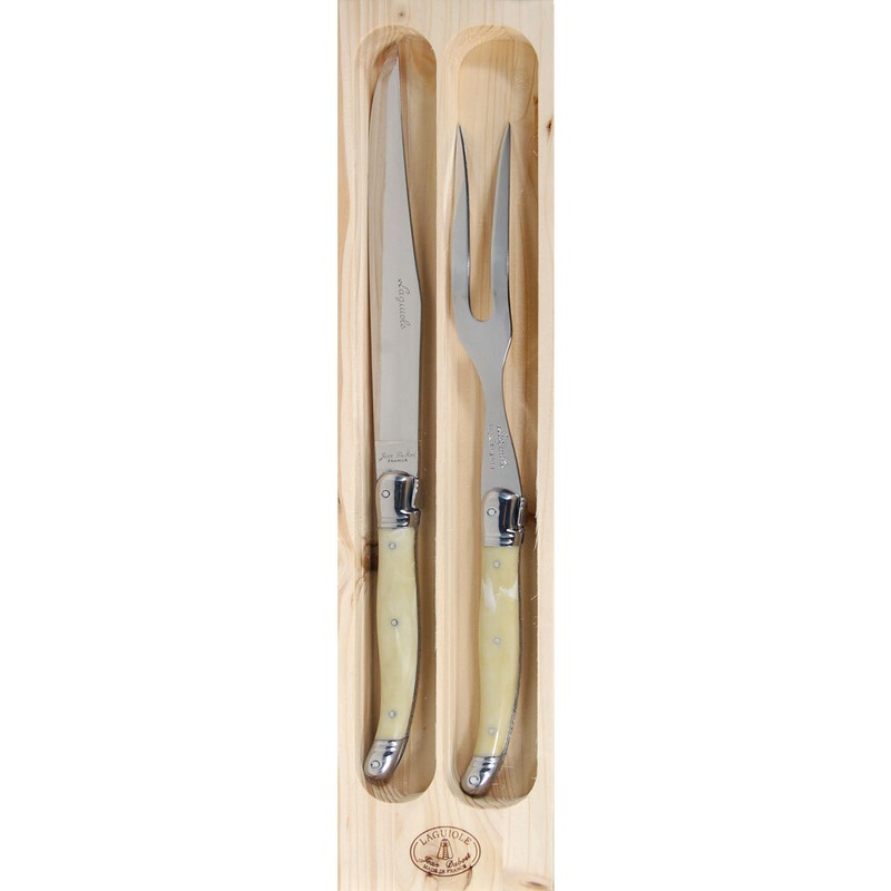 Buy Jean Dubost Laguiole Deluxe 2pc Carving Set Light Horn MyDeal
