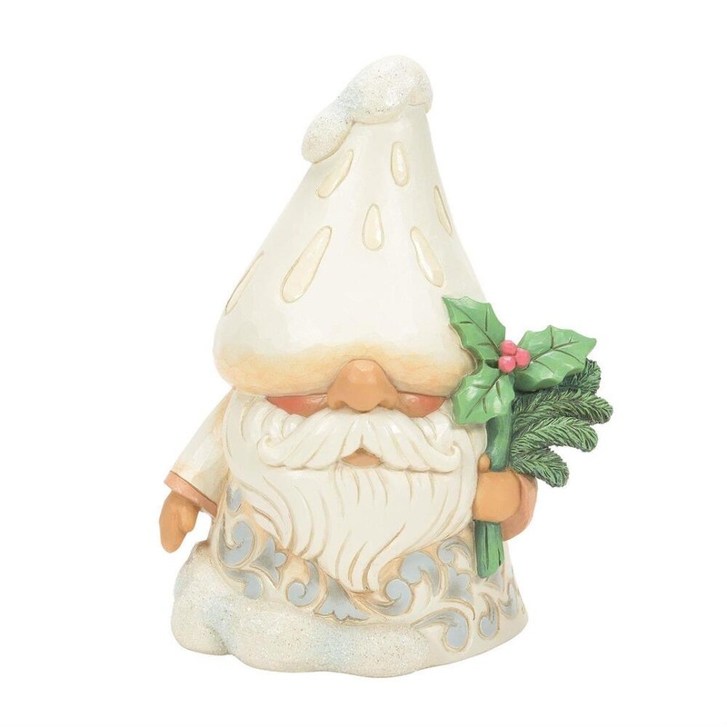 Buy Jim Shore Heartwood Creek Gnomes - White Woodland With Mushroom Hat ...