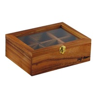Leaf + Bean Acacia Wood Tea Box