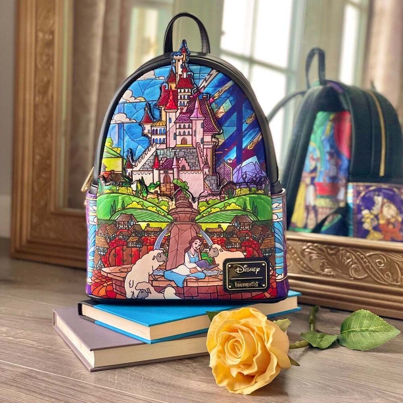  Loungefly Disney Beauty And The Beast Belle Roses Mini  Backpack