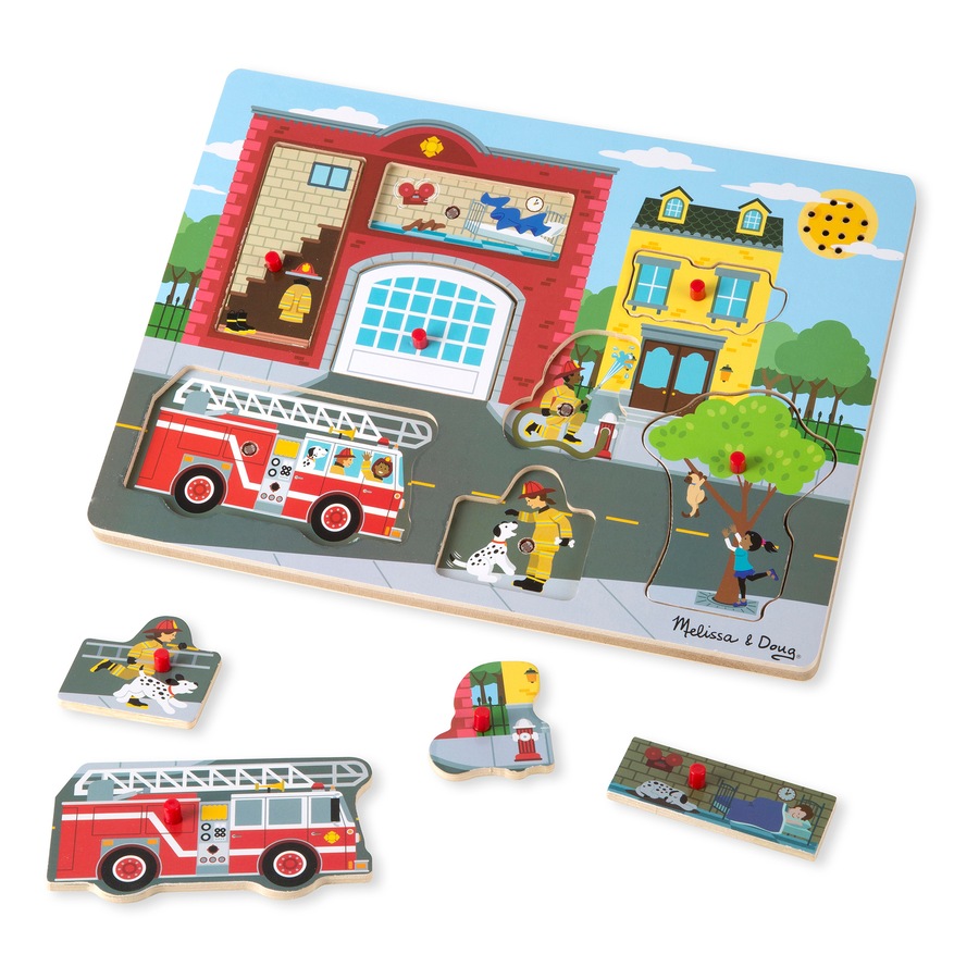 Melissa & Doug Sound Puzzle - Around the Fire Station 8pc