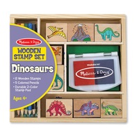 Melissa & Doug Wooden Stamp Set - Dinosaurs