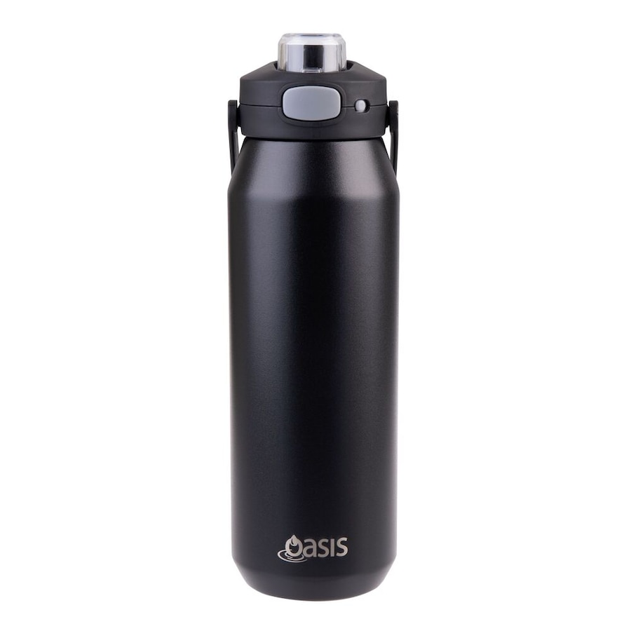 Oasis Capri Triple Wall Insulated Water Bottle - 1L Black
