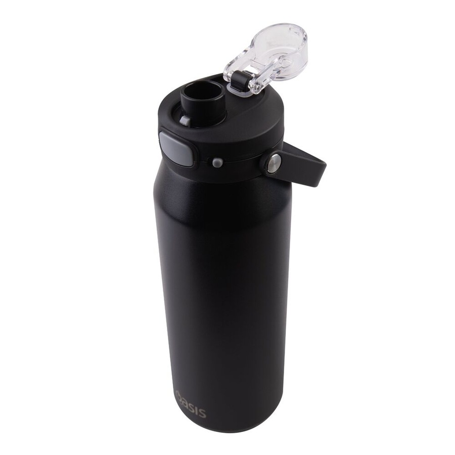 Oasis Capri Triple Wall Insulated Water Bottle - 1L Black