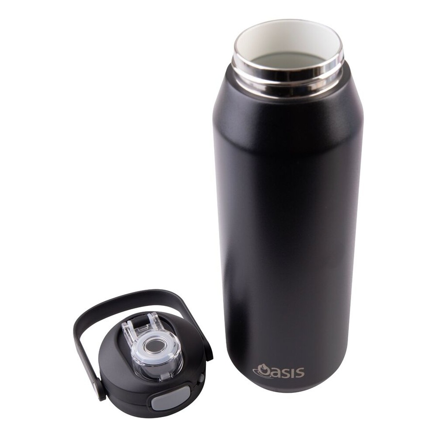 Oasis Capri Triple Wall Insulated Water Bottle - 1L Black