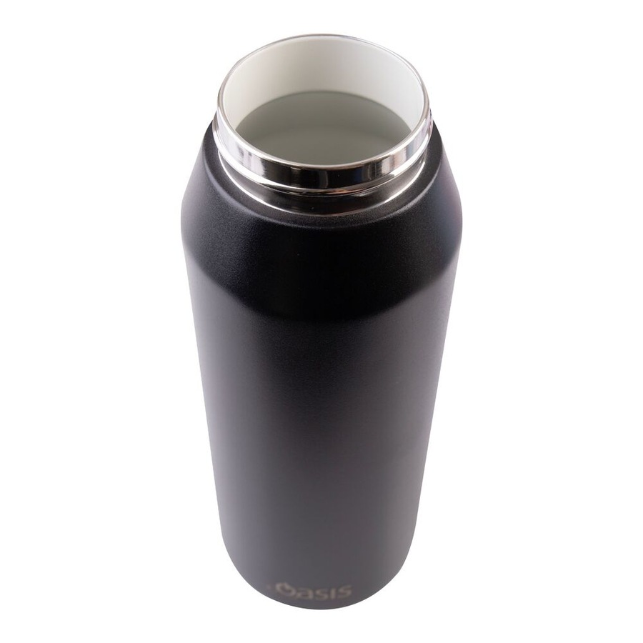 Oasis Capri Triple Wall Insulated Water Bottle - 1L Black