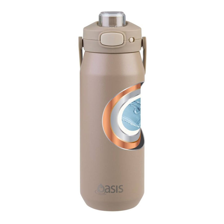 Oasis Capri Triple Wall Insulated Water Bottle - 750ml Latte