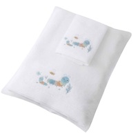 Pilbeam Baby Jiggle & Giggle - Little Critters Blue Bath Towel & Face Washer Set