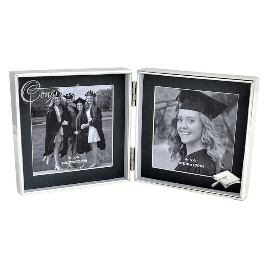 Buy Russell Collection Photo Frame - Graduation Double Silver Plated ...