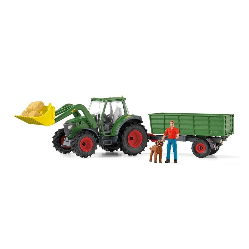 Buy Schleich Farm World Tractor with Trailer MyDeal