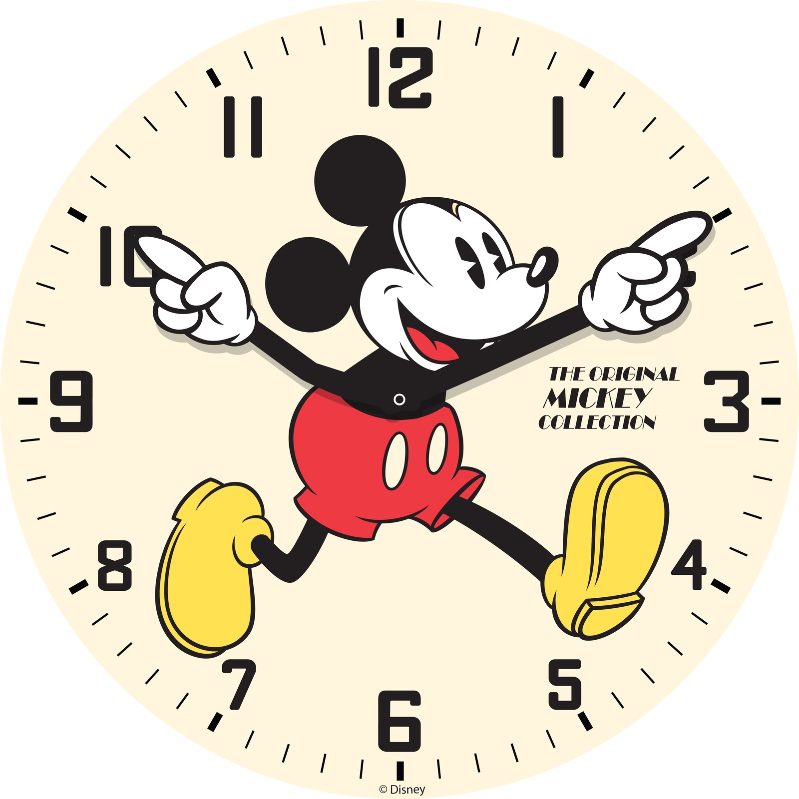 Buy the original mickey collection glass wall clock mydeal australia