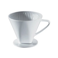 Cilio Coffee Filter Ceramic, White Suitable for Filter Paper Size 6 16x13.5