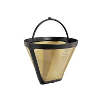 Cilio Gold Coffee Filter 24carat Gold Plated Suitable for Filter Size 4 12.5x9cm
