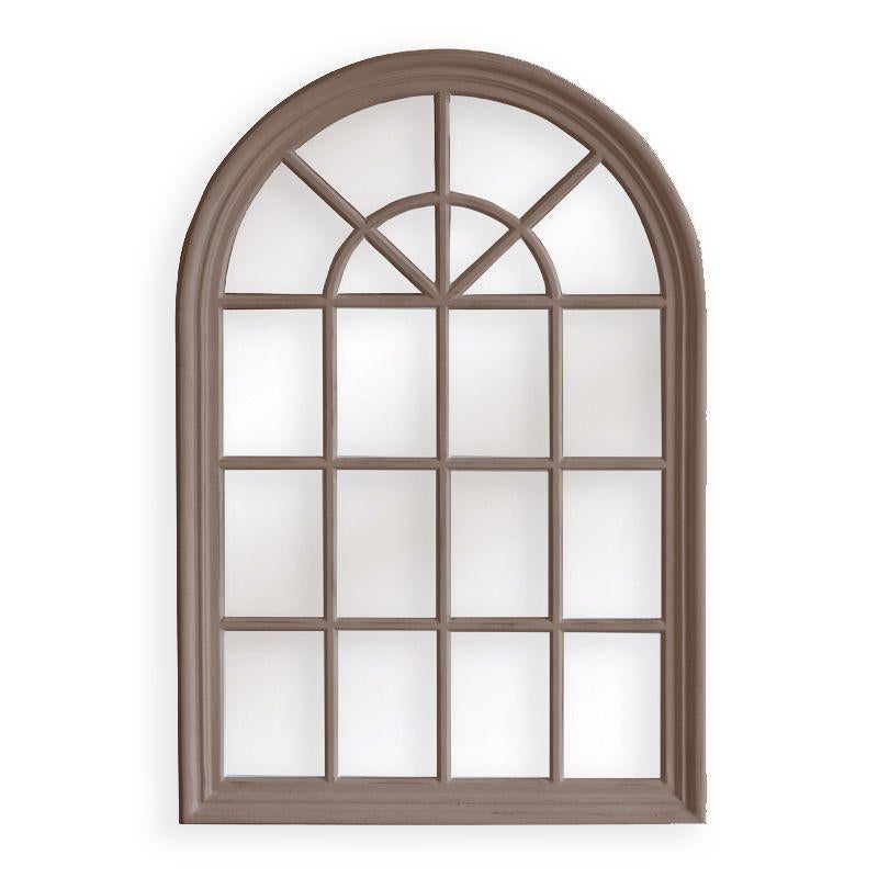 Arch Taupe Window Hampton Wood Mirror 100x150 - Wood