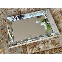 European Rectangular Mirror Tray - Decorative