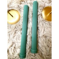 Green Decorative Pillar Candle Sets of 2