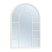Isabella Arched Iron Indoor Outdoor Mirror White 76 cm - SML