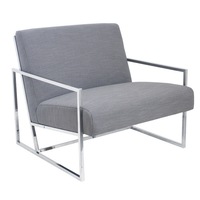 Jaxson Large Armchair Grey Metal Frame - CST