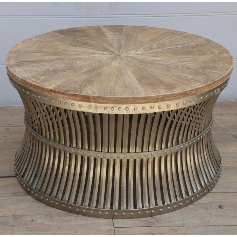 Buy Mango Wood Round Coffee Table MyDeal