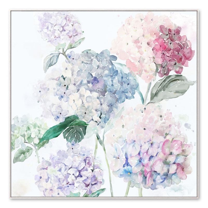 Buy Rainbow Hydrangea Framed Canvas 100 cm Wall Art MyDeal