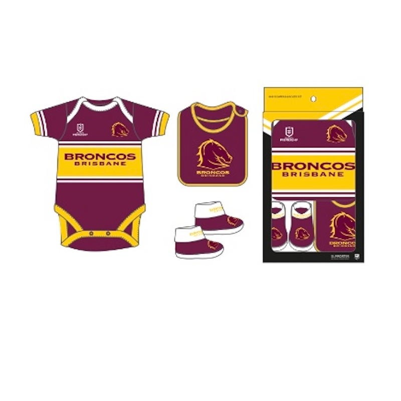 NRL Footy Suit Body Suit - Brisbane Broncos - Baby Toddler Infant