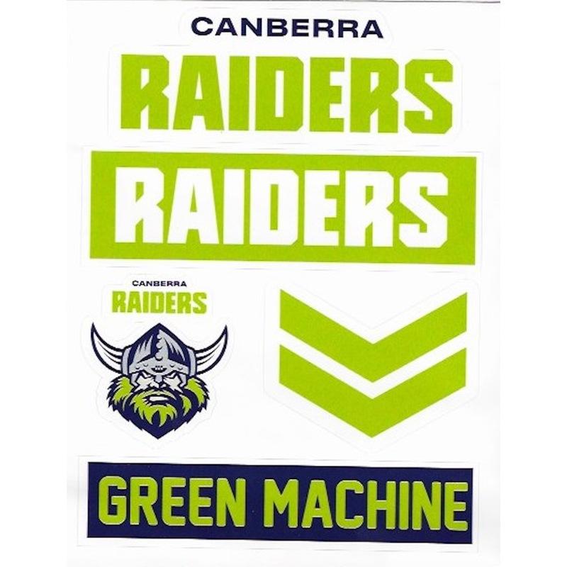 Buy Canberra Raiders NRL Wordmark Logo Decal Stickers - MyDeal