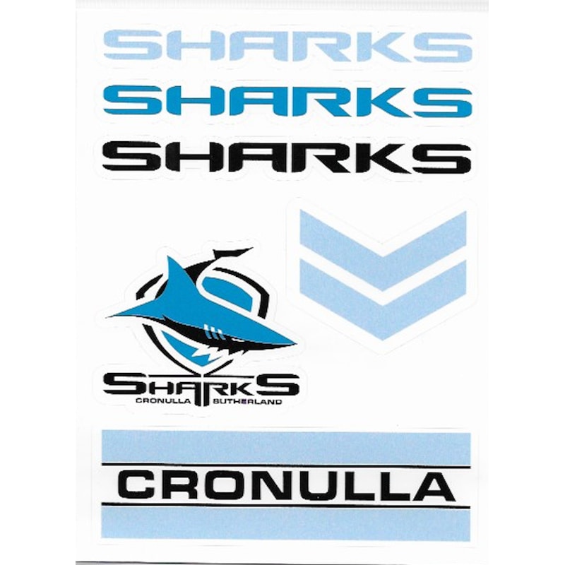 Buy Cronulla Sharks NRL Wordmark Logo Decal Stickers - MyDeal