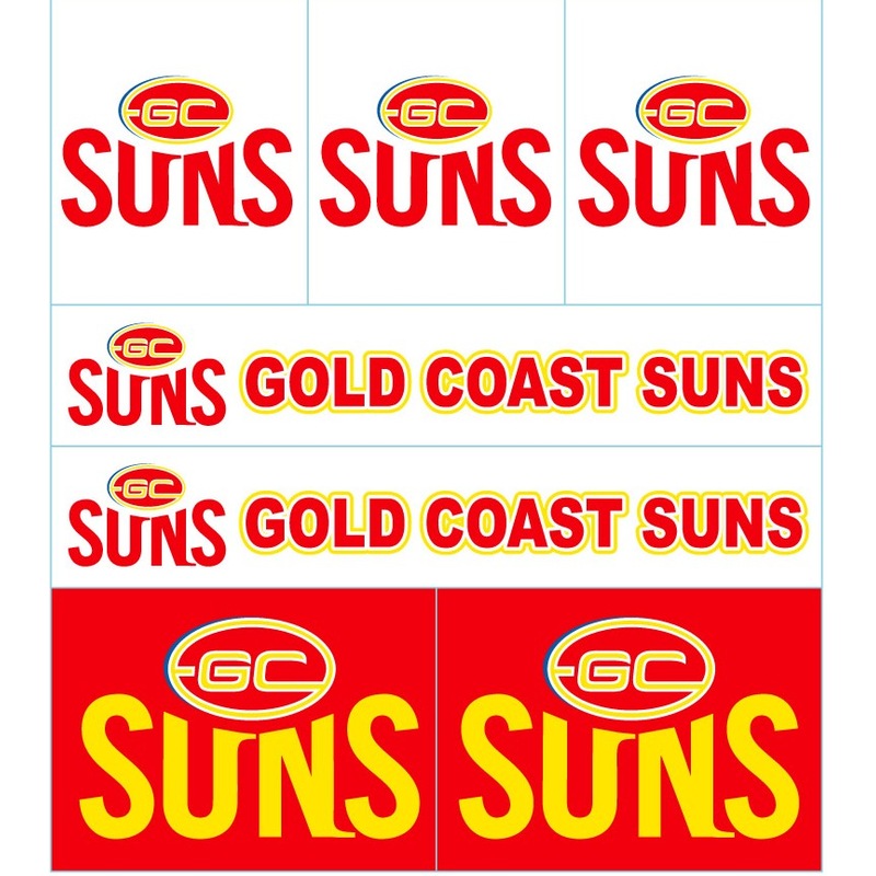 Buy Gold Coast Suns AFL Team Logo Sticker Sheet MyDeal