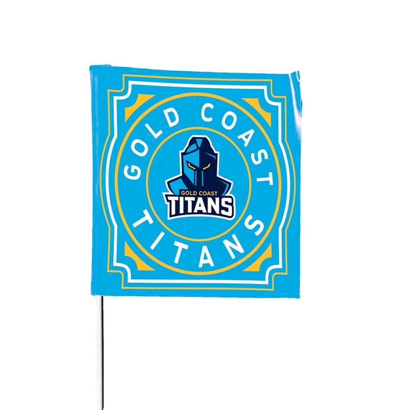 Buy Gold Coast Titans NRL Square Game Day Flag * On a pole - MyDeal