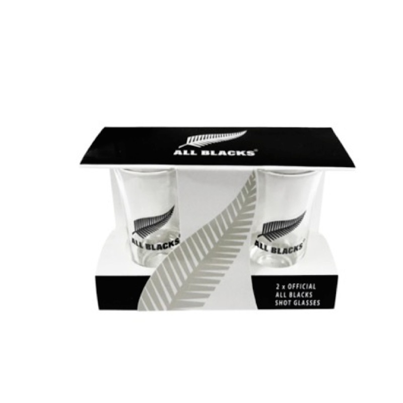 Buy New Zealand All Blacks Rugby Shot Glasses 2 pack MyDeal