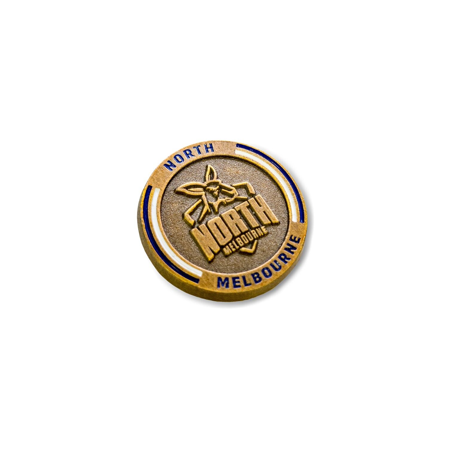 North Melbourne Kangaroos AFL Team Round Logo Lapel Pin Metal Badge