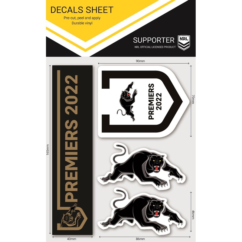 Buy Penrith Panthers NRL 2022 Premiers Premiership 3 Logo Decals